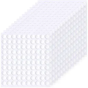 1500 Pieces 10mm Double Sided Clear Removable Adhesive Dots Waterproof Acrylic Round Sticky Dots for Balloon Craft DIY Art Office Supplies