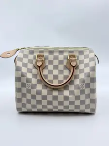 Pre-owned Louis Vuitton Canvas Shoulder Bags Speedy 25 Damier Azur Handbag