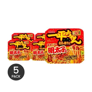 MYOJO Ippei-chan Yomise no Yakisoba Mentaiko Mayo Flavor Instant Noodles 5 Pack - Short Shelf Life Japanese Ramen