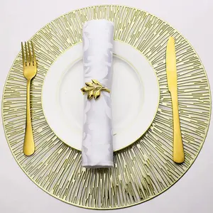 Round Placemat, 6 Counts/set Modern Simple Placemat, Decorative Placemat for Home Kitchen Dining Room, Table Decoration Supplies