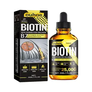 Biotin Hair Growth Serum with Collagen & Rosemary Oil - Advanced B7 Hair Care Essential Oil for Thinning Hair, Hair Loss Treatment for Women & Men, Thicker Fuller Hair Scalp Oil, 1 Fl Oz (30ml)  Treatment Oil Silicone Mix