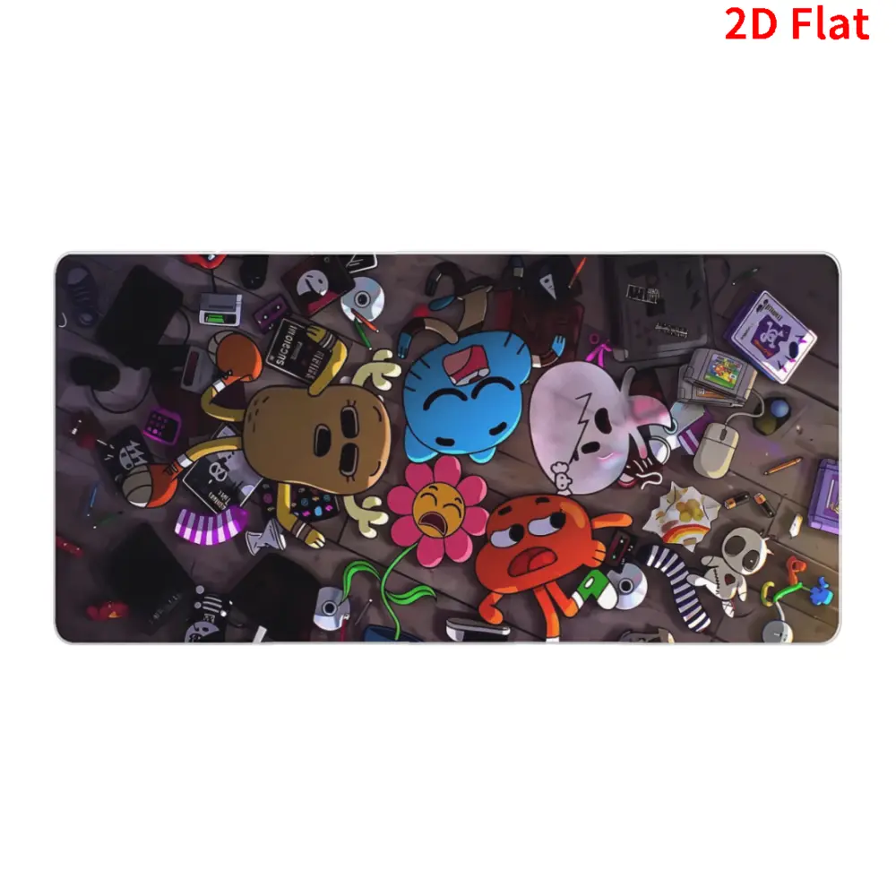 Cute Cartoon Pattern Rectangle Mouse Pad - Multi-Size Gaming Accessories with Non-Slip Rubber Base, Keyboard Mouse Mat for Home Office Desk Décor