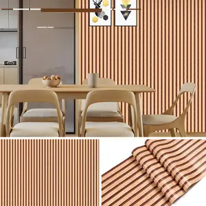 Wood Grain Pattern Decorative Wallpaper, Peel and Stick Wallpaper Designs, 1 Count Self-adhesive Waterproof, Removable Wall Sticker for Home Office Living Room Kitchen Cabinet Countertop Decor