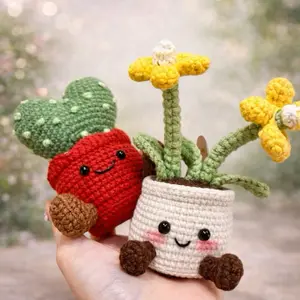 LIVE ONLY!!! Handmade Crochet Figure Keychain Collectibles - Adorable Home Decor or Gifts Soft Yarn Durable Polyester Filling Versatile Design Options