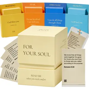 828 Verse Box for Your Soul - Read Me When You Need Comfort | 108 Bible Verse Cards in 4 Categories (Blessing, Fear, Struggle, Healing) with Devotionals | Thoughtful Christian Gift Set