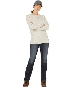 Ariat Women's Fr Avelynn Medium Wash Duralight Stretch Slim Work Jeans - 10039658