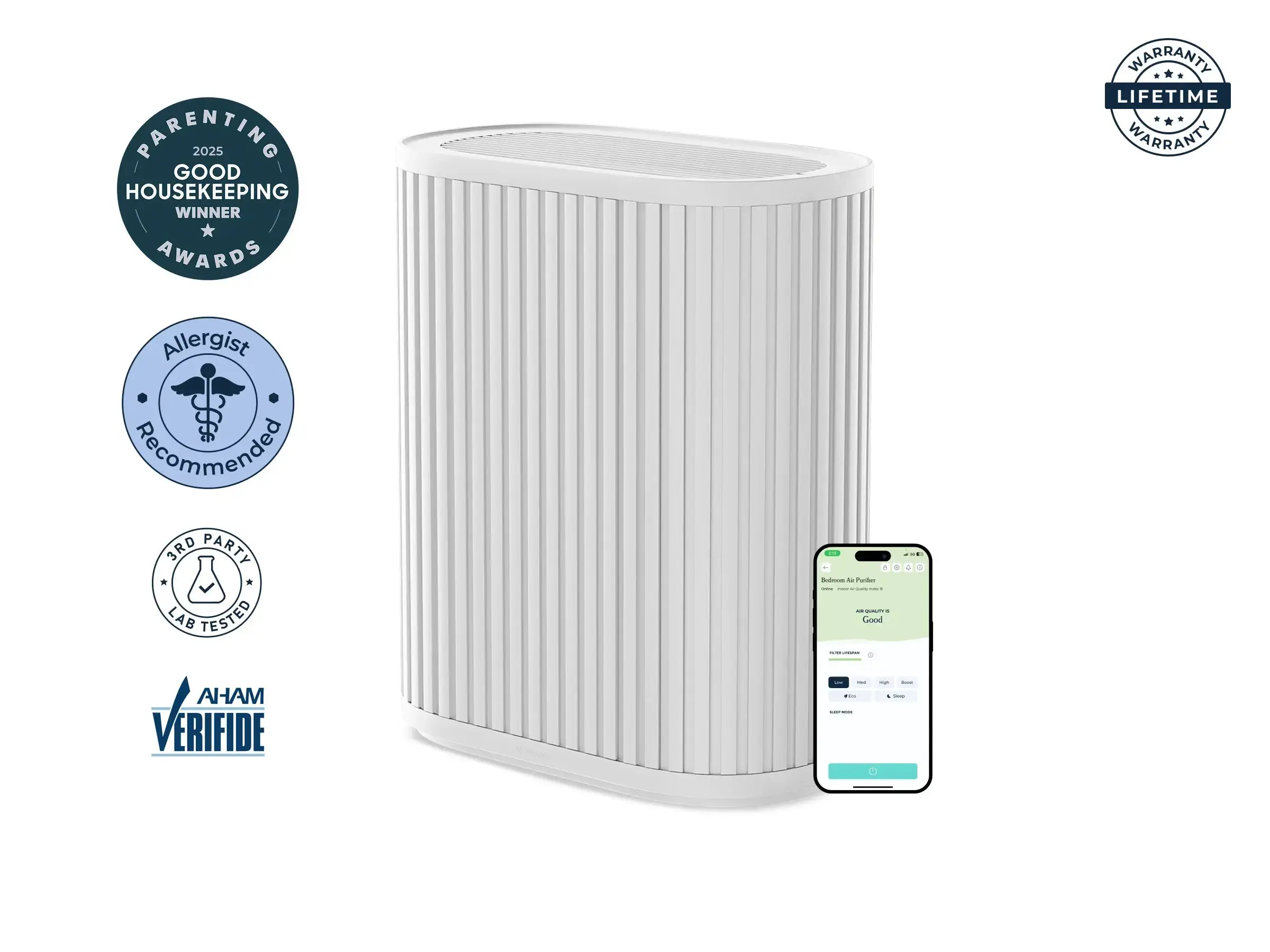 The Windmill Air Purifier Max with Medical-Grade HEPA for Medium to Large Rooms