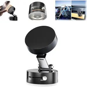 Cell Phone Holder Vacuum Magnetic Adsorption for Car Mount, Adjustable Car Phone Mount, Convenient Folding Suction Cup, Household Lazy Holder for Multi-Purpose Scenes