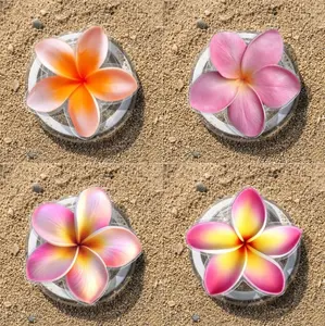 (4 Options) Tropical Plumeria Phone Grip MagSafe, Summer Floral Phone Holder, Hawaiian Flower Kindle Grip, Summer Vibes Phone Grip Holder, Gifts For Girls Boys