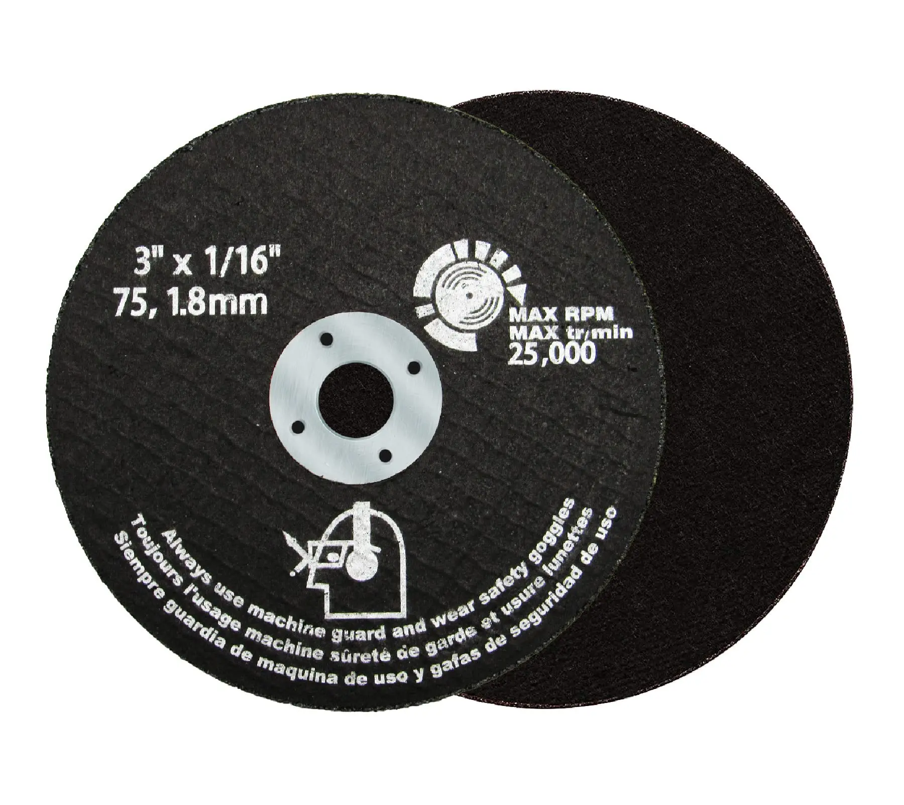 Premium Metal Cutting Wheel 3 Inch x 1/32 Inch x 3/8 Inch - Pack of 25 - for Cutting Metal, Fiberglass, Plastic & Stainless Steel - Cutting Disc for Angle Grinder MCW1722