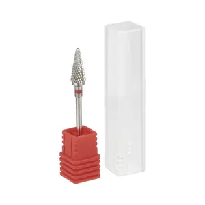 VOCOSTE Nail Drill Bits, Tungsten Steel Nail Drill Bits, Nail Art Tools, Armor Removal Tools, Remove Dead Skin of the Nail Edges, Silver Tone, F Fine Teeth