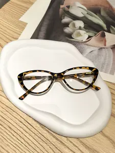 Women's Lightweight Cat Eye Glasses Frame, Unique Design Plain Eyeglasses, Simple and Elegant Bare Face Frame, Fashionable Unisex Style