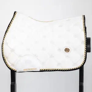 Royal Equestrian Saddle Pad Jump Show White Gold