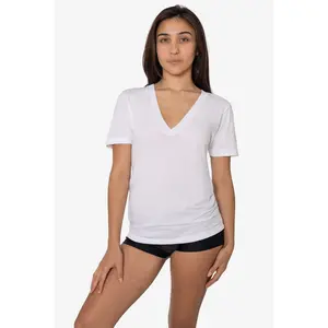 6456 - 40/1 Jersey Deep V-Neck T-Shirt