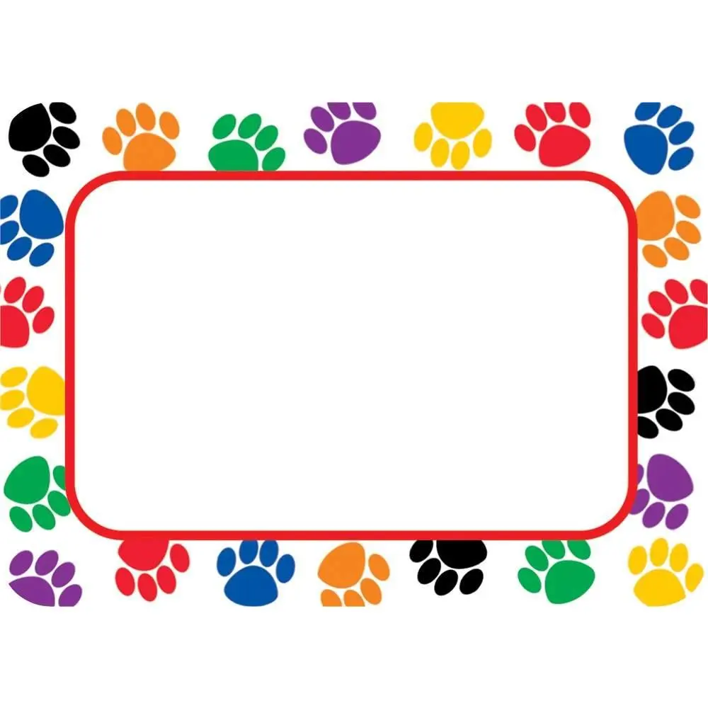 Paw Prints Name Tags