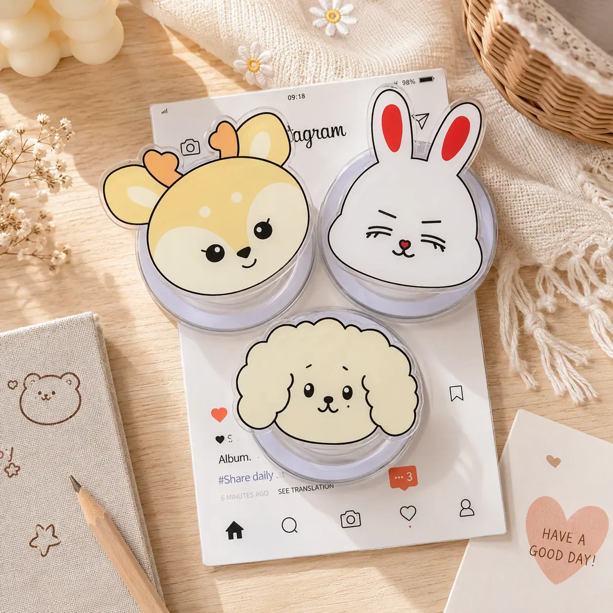 Cute Animal SVT Magsafe Phone Grip - Kpop Magnetic Phone Holder - Gift for fan Game Stand