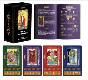 Tarot for Learning - Tarot Cards with Meanings on Them - Beginner Tarot Deck with Meanings on Them - Cards for Beginners with Guide Book