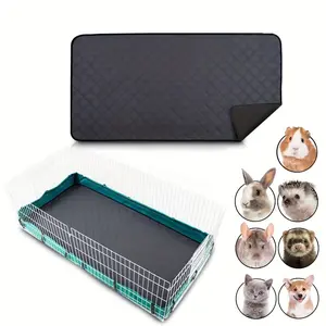 Washable Hamster Urine Pad, Non-Slip Reusable Training Mat, Absorbent Bedding, Durable Polyester Pet Cage Bottom Pad, Suitable for Small Animals, Training Pee Pads
