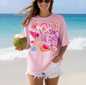 Seashell Shirt, Beach T-Shirt, Womens Summer Shirt, Ocean Lover Gift, Sea Shell Shirt, Cute Vacation Shirt, Travel Top, Family Holiday Outfits 4