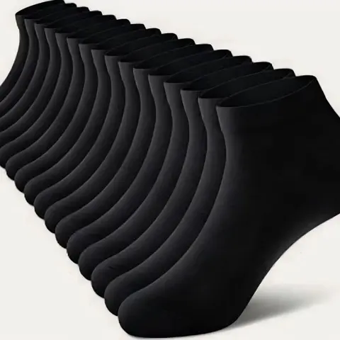 Women's Basic Soft Foldable Ankle Socks (30 Pairs) - Underwear for Women, Casual Fit, Breathable Solid Color, 5% Spandex Rebound, Reinforced Sole, Wear-Resistant, Back-to-School, All-Seasons Versatile Choice, Cold Wash