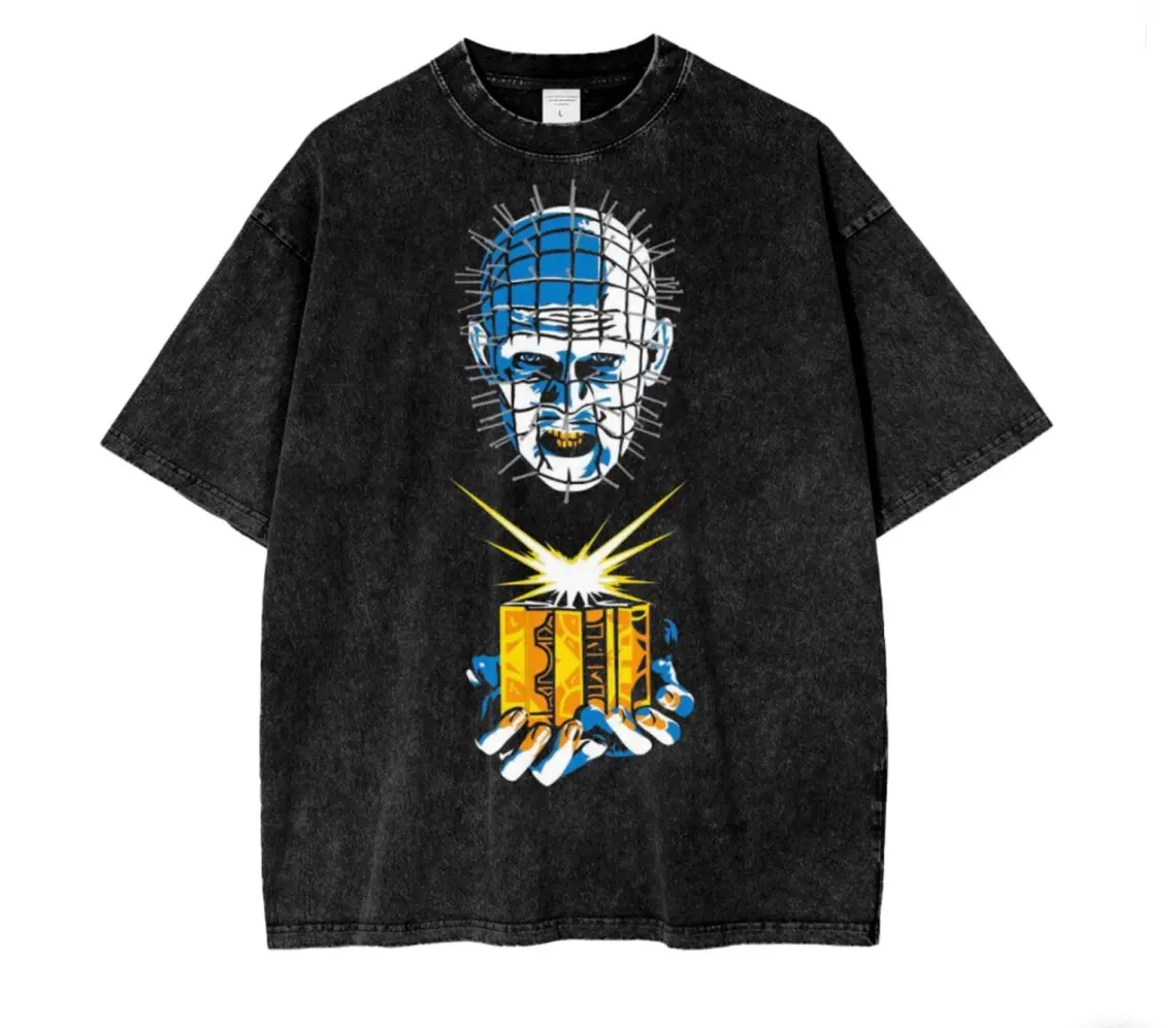 Vintage Hellraiser T-shirt: retro horror film t-shirt, fan gift, vintage aesthetic of a killing movie, unisex t-shirt, matching couple design, Halloween, Summerween, scary night out party, birthday gift for friends