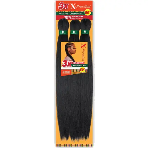 Sensationnel Synthetic African Collection X-Pression 3X Volume Pre-stretched Braid 50"