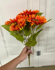 20 Inch Orange Sunflower Bush