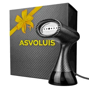 【Super Electric】- Handheld Steamer for Clothes 1100W, Portable Garment Steamer with 300ml Large Water Tank, Fast Heating Wrinkle Remover, Folding Travel Steam Iron for Home Office & Travel, Premium Carbon Fiber Gift Box Included mini