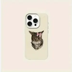 Cute And Adorable Bow Tie Kitten Design Suitable for TPU Cases Durable And Shockproof Protective Cover, Simple And Beautiful, Perfect As a Holiday Gift, Available in Various Models.