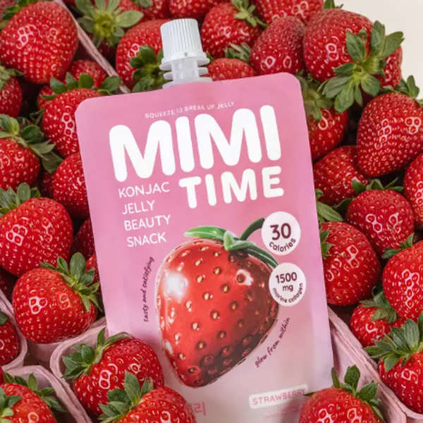 [Mimitime] Strawberry Konjac Jelly K-Beauty Snack with Marine Collagen