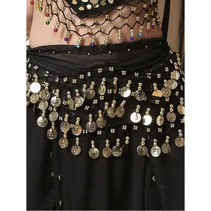 1pc Belly Dance Costume, Belly Dance Waist Chain/Belt, Chiffon /Dance Practice Accessory,Three-Layer Waist Belt, Hip Scarf, Waist Scarf, Dance, Suitable for Daily Wear,Perform
