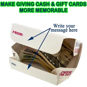 Gag Money Gift Box - Mini Pizza Box Cash Holder for Unique Birthday Gifts