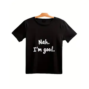 Humorous Graphic Tee for Introverts with a Sarcastic Touch - Made of 180Gsm, Featuring a Round Neck And Short Sleeves, Perfect for Casual Wear