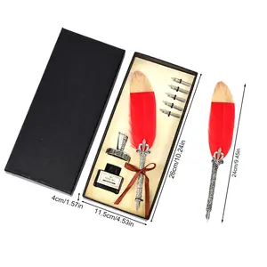 Harry Potter Style Feather Quill Pen Set Gift Boxed School Supplies for Journaling and Art Projects