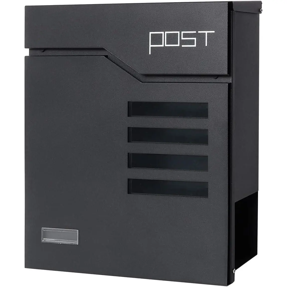Large Mailbox Wall Mount with Lock,  Modern Mailboxes for Outside, Black, 14.4" x 13" x 4.2"