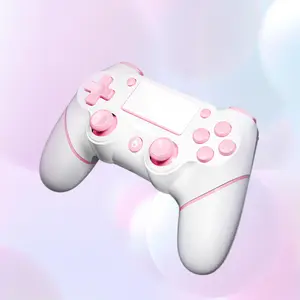 STARONE PS4 Wireless Controller, Custom Design V2 PS4 Gamepad Joystick with Anti-slip Grip on Both Sides and 3.5mm Audio Jack Button Cable Bluetooth, Pink Gamepad