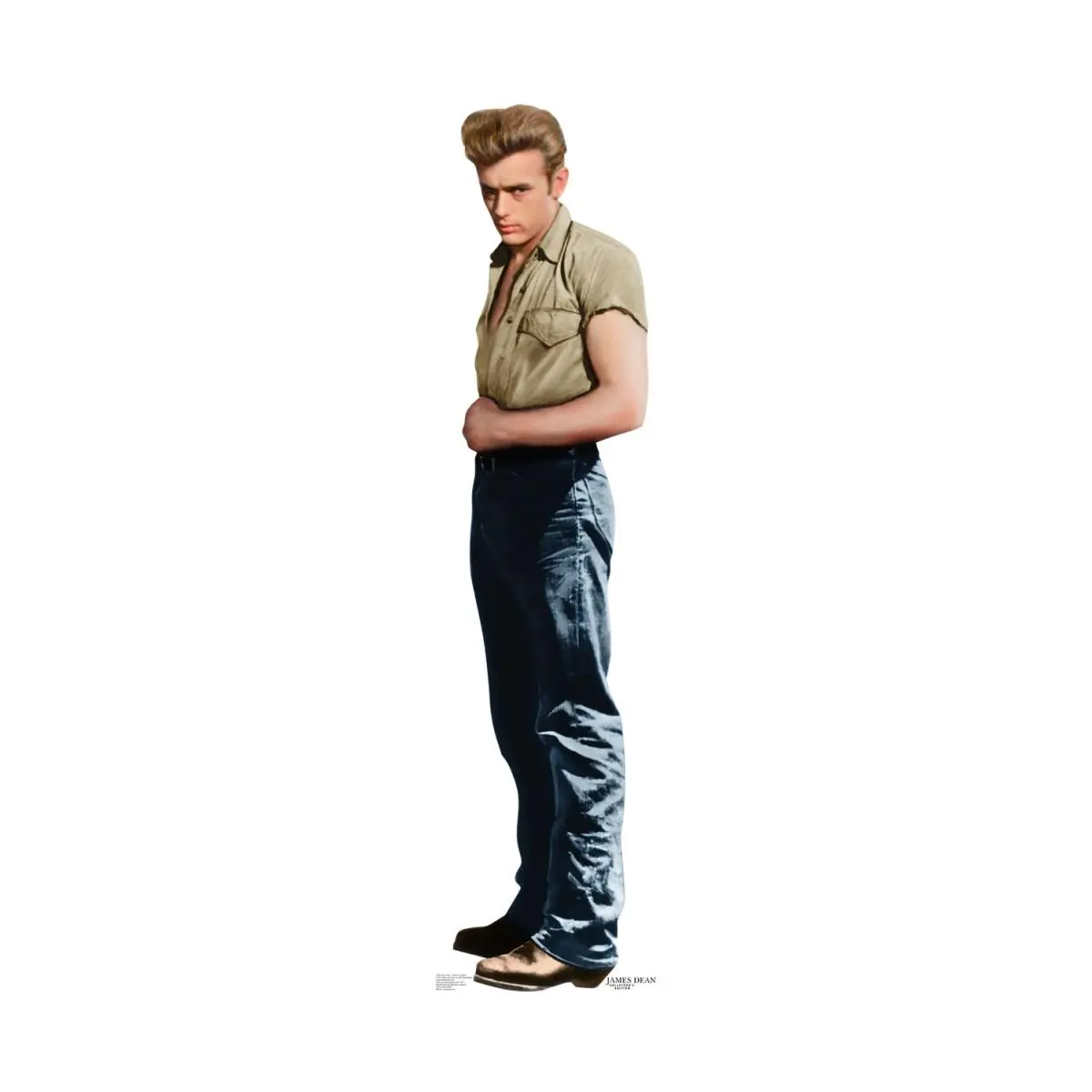 Advanced Graphics 2109 James Dean Collector's Edition Lifesize Cardboard Foamcore Cutout Decor, 75x17 in, Free Standing High-Print Smooth Foam Home Decor Supply