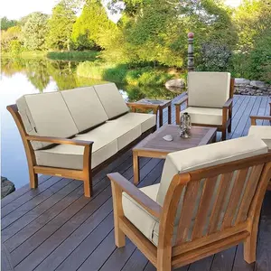 Deep Seat Patio Cushion Set 24 x 24 Inch Waterproof Outdoor Chair Cushions for Patio Furniture with Fade Resistant and Removable Cover with Handle & Adjustable Straps for Patio, Yard, Garden