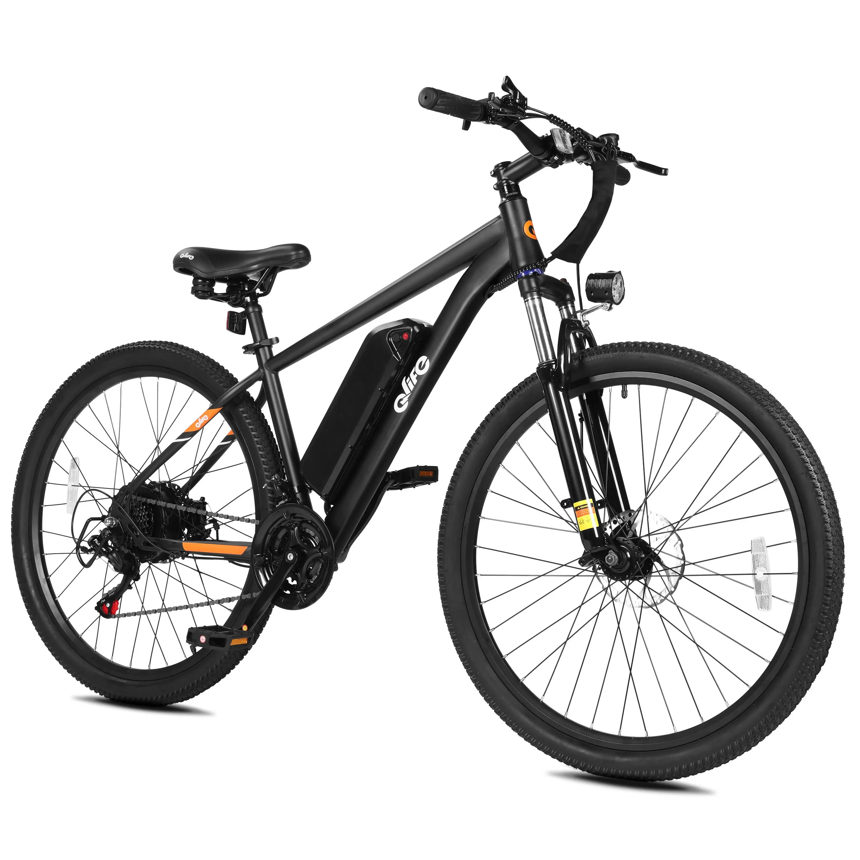 Qlife Racer Adult Electric Mountain Bike - 21-Speed Lightweight, 48V 375Wh Removable Battery, 26X2.1 Tire Step-Over Design, Up to 40 mi Range, 22MPH，UL 2849 Certified All-Terrain E-Bike for Commuting & Outdoor Use