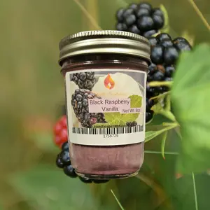 8oz. Black Raspberry Vanilla Candle - Creamy and Smooth Scented Candle Decor Freshener