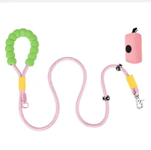 Explosion-proof dog leash for small and medium-sized dogs, suitable for Corgi, Border Collie, Shiba Inu, dog walking collar and dog chain