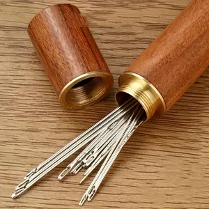 30 Stainless Steel Self-Thread Quilting Sewing Needles, Various Sizes, Side Opening Design, Durable Sewing Accessories for Home and Professional Use