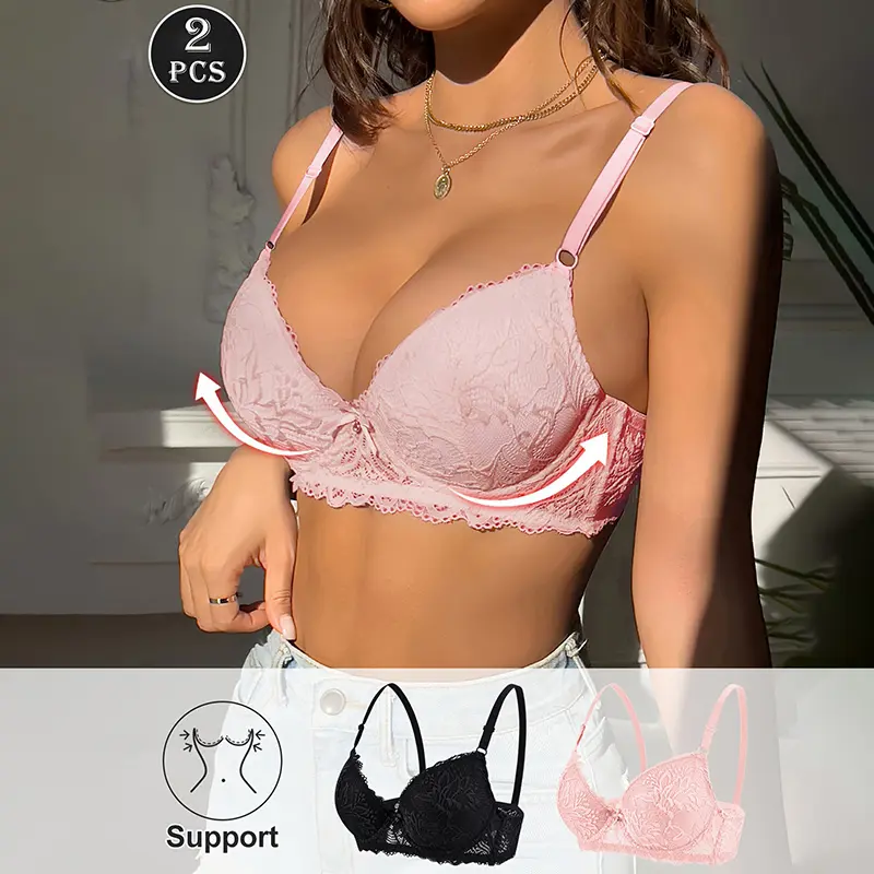 Women's Lace Bralette Set Comfy & Trendy Ideal for Daily Wear Strap Chemise Womenswear Summervibes Everyday Support