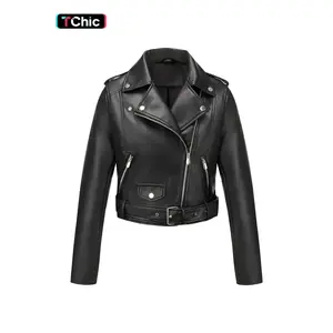 Women's PU Leather Jacket, Casual Fashion Jacket for Daily Wear, Ladies Clothes for All Seasons