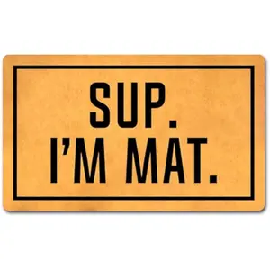 Funny Welcome Doormat Home Decor Rugs Welcome Mat with Rubber Back (16 x 30)inch Sup I'm Mat Doormat For Entrance Way Indoor Front Porch Patio Mats Front Door No Slip Kitchen Mats House Warming Gift