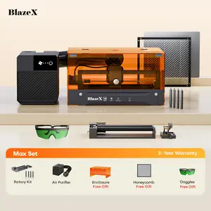 BlazeX M3 10W Laser Engraver MAX Bundle – DIY Laser Cutter for Wood, Leather & Acrylic | Rotary for Tumblers | Honeycomb Panel | Enclosure | Air Purifier | Beginner Friendly | Complete DIY Laser Engraving Machine