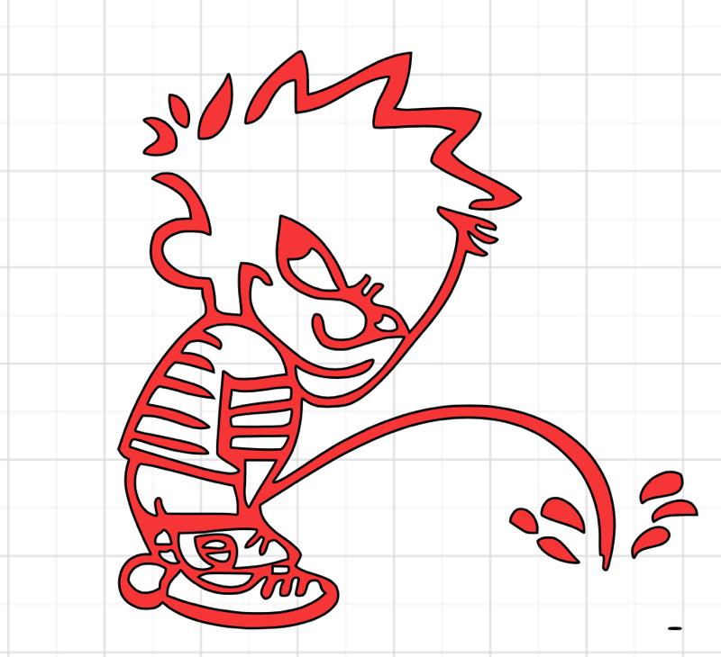 Calvin  peeing Decals for Windshield Windows Vehicles Walls Easy Application Weather Resistant Stickers for Any Surface