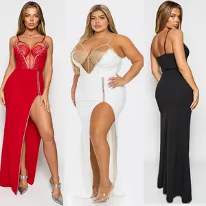 Rachel Sleeveless Rhinestone Lace Maxi Dress Womenswear