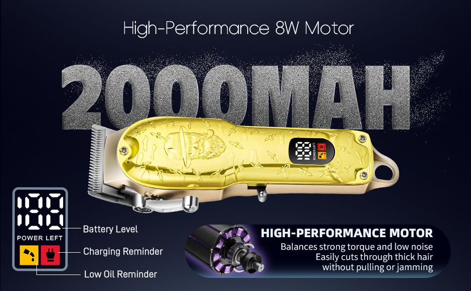 Men's Hair Clipper, USB Charging Wireless Hair Trimmer, Men's Hair Trimmer With Digital Display, Electric Hair Trimmer, Easy To Trim Hair And Beard