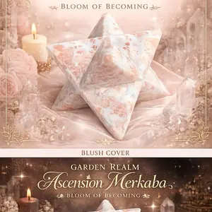 Bloom of Becoming Large Flower Agate Merkaba Star Sacred Geometry Manifestation Crystal Altar Centerpiece Garden Realm Ascension Merkaba